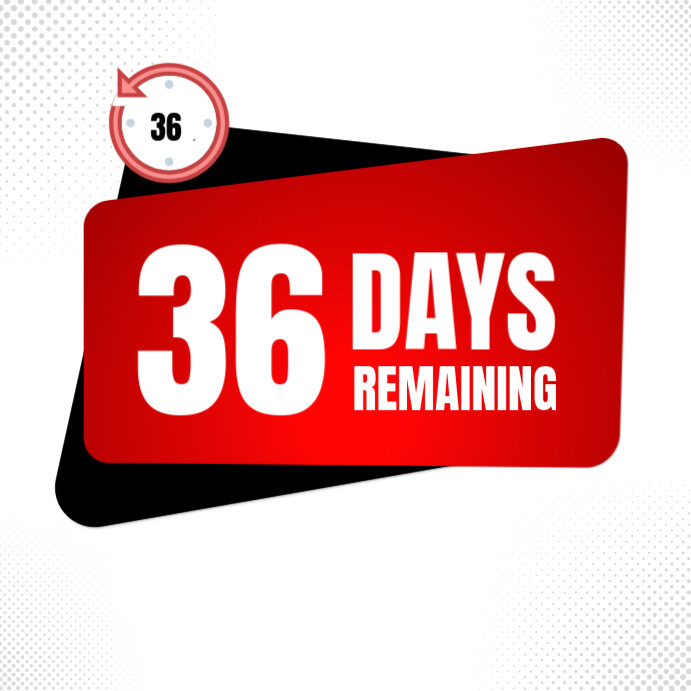 Countdown 346 Days Copy of Days countdown | PosterMyWall