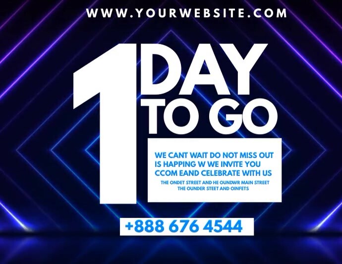 Days To Go Video Template Flyer (US Letter)