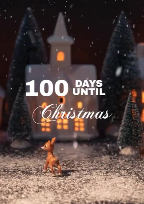 Days Until Christmas Video Display  A4 template
