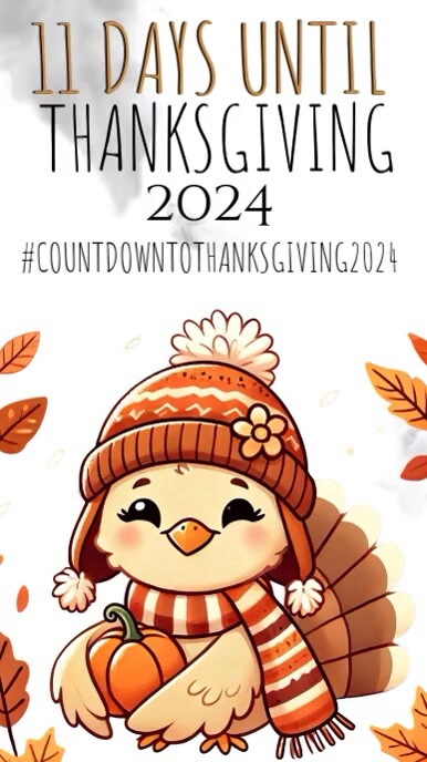 Days until Thanksgiving countdown design template Instagram-Story