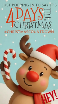 Blue Christmas Countdown Instagram Story Template