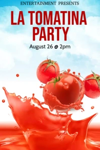 La Tomatina Pinterest Graphic template