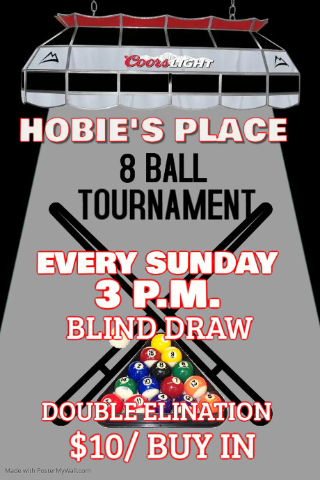 POOL TOURNAMENT POSTER TEMPLATE | PosterMyWall