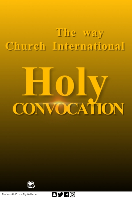 Holy convocation Poster template