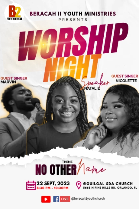 prayer revival conference Poster template