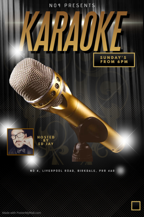 SUNDAYKARAOKE Poster template