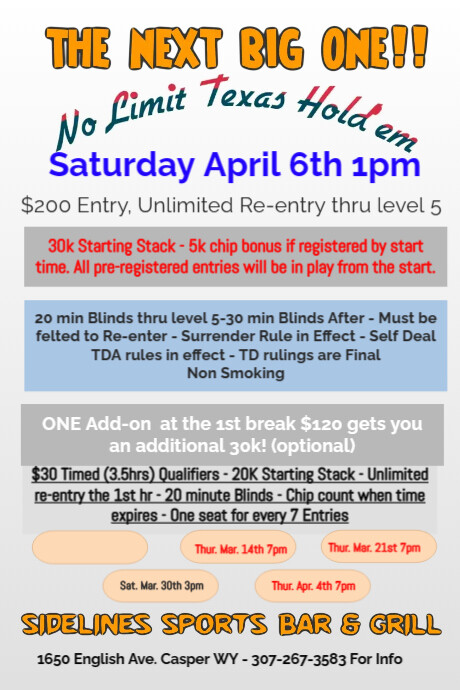 Texas Hold'em Poker Flyer Template Poster