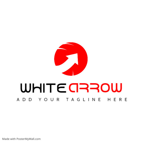 white arrow logo minimal modern icon