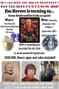 Jim Kerver's 65th Birthday