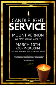 11 900 Candlelight Service Customizable Design Templates Postermywall
