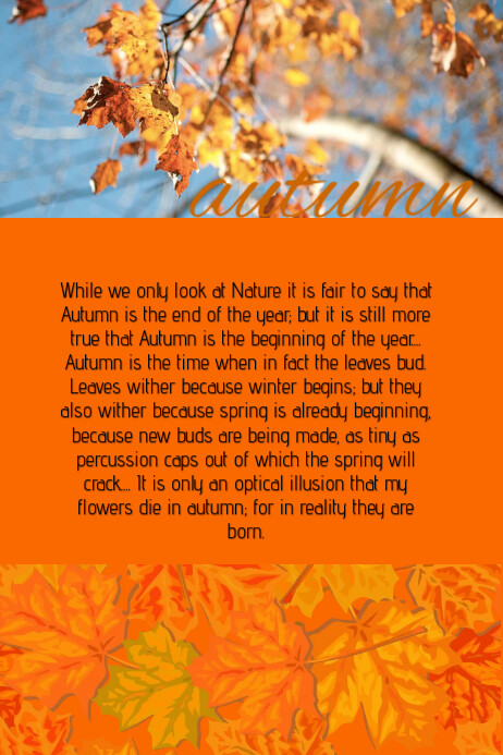 autumn thoughts Template | PosterMyWall