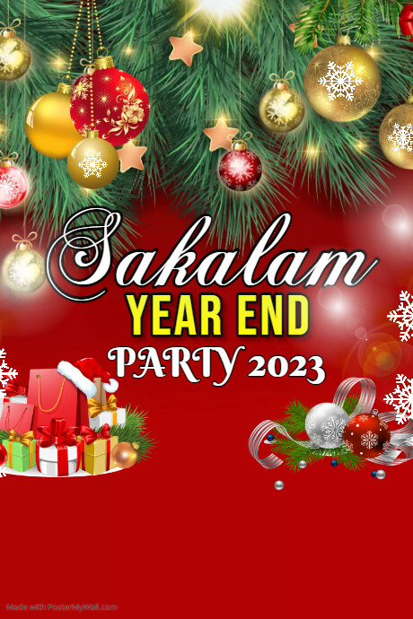 Christmas Party Pinterest Graphic | PosterMyWall