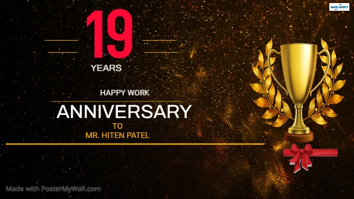 Work anniversary Digital Display (16:9) template