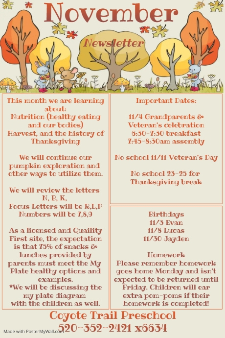 Copy of November Newsletter | PosterMyWall
