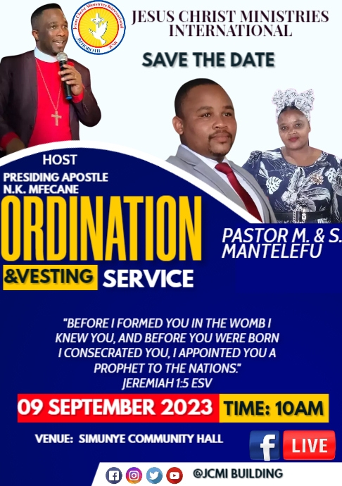 Copy of ordination flyer | PosterMyWall