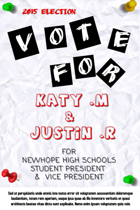 Vote For Me Posters Ideas