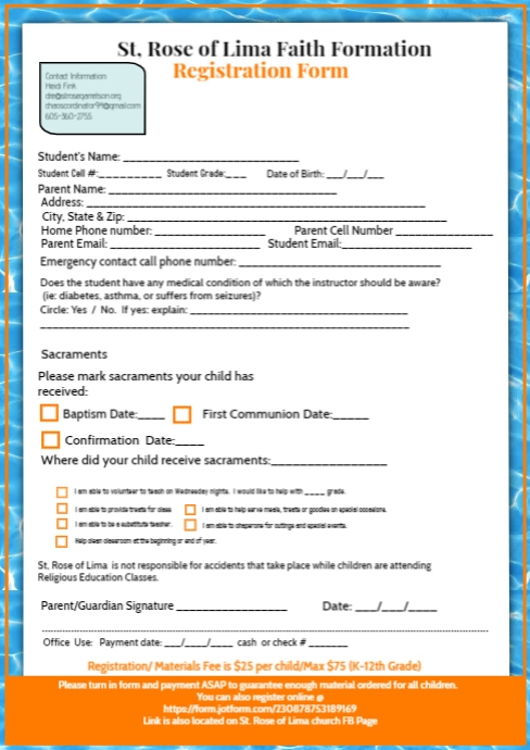 Copy of Registration Forms | PosterMyWall