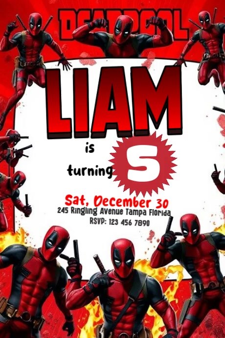 Copy of Deadpool & Wolverine Birthday Layout | PosterMyWall