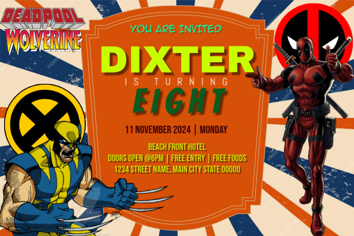 Deadpool And Wolverine Poster Template | PosterMyWall