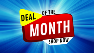 สีน้ำเงิน Deal of the Month shop now flyer Blog Header Template