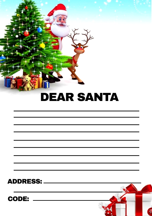 Dear Santa Template PosterMyWall