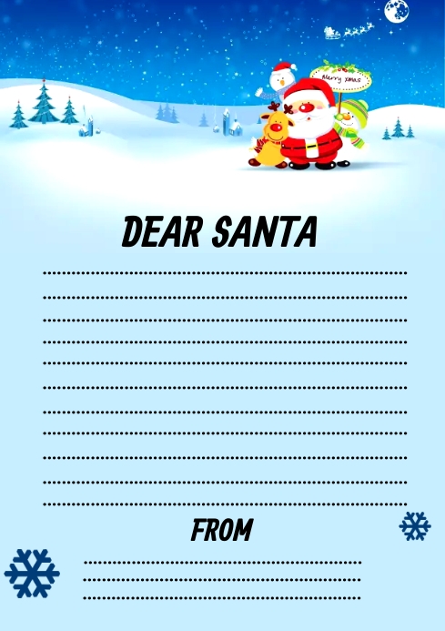 Dear Santa Template PosterMyWall