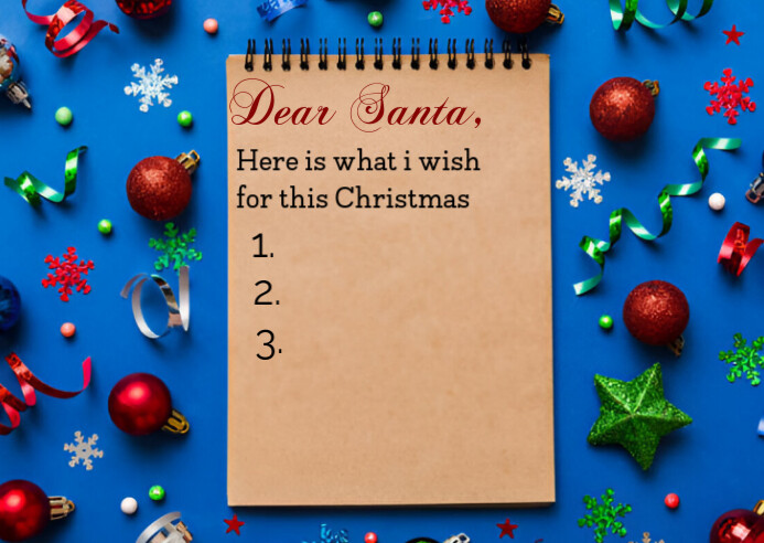 Dear Santa poster ad design Template | PosterMyWall