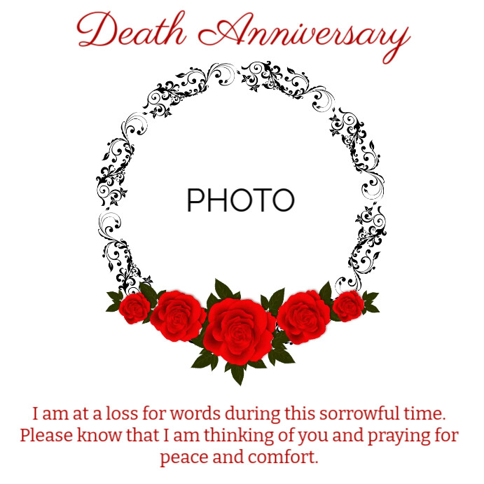 death anniversary 3 Publicação no Instagram template