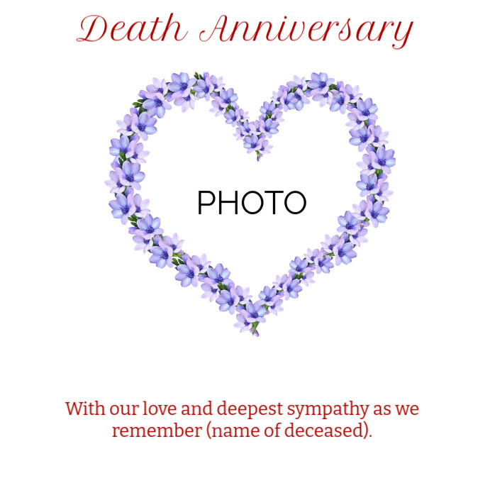 death anniversary 4 Instagram Post template