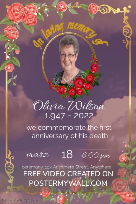 Death Anniversary Template PosterMyWall