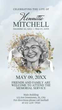 Death Anniversary Funeral Invite Template Instagram Story