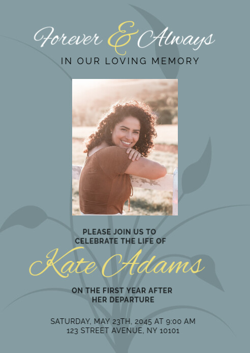 Image 1 for Heartfelt Death Anniversary Cards Templates