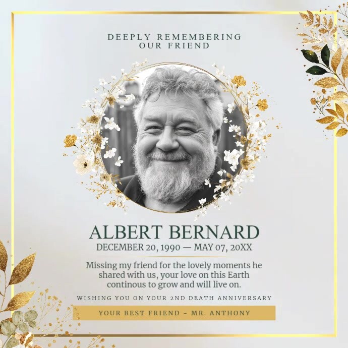 Copy of Death Anniversary Post Template | PosterMyWall