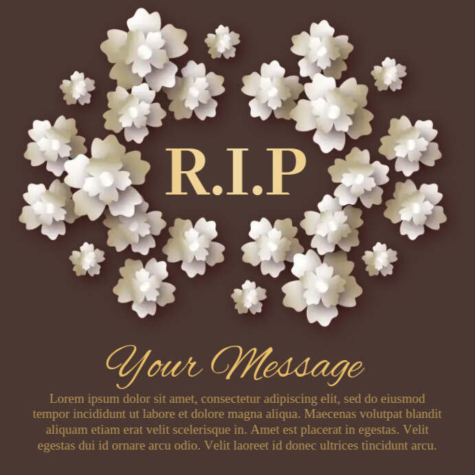 Death Announcement Template | PosterMyWall