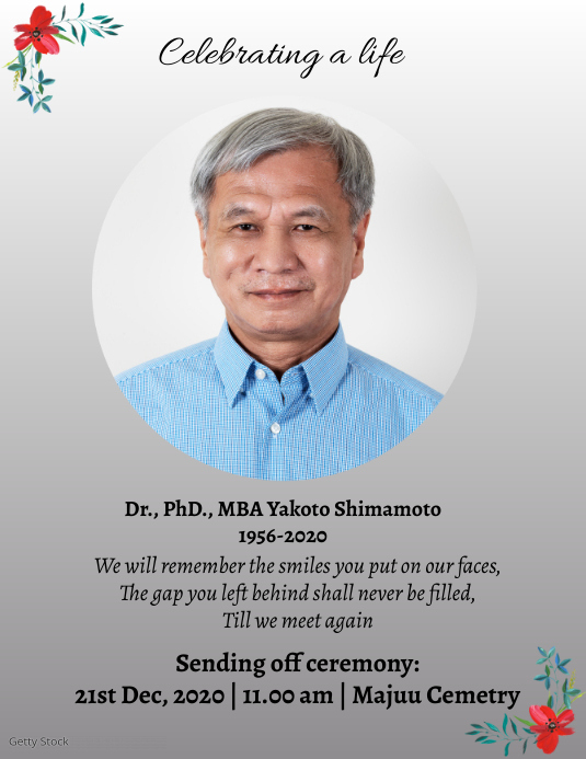 Death announcement Template PosterMyWall