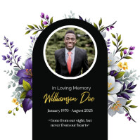 Death Announcement poster template