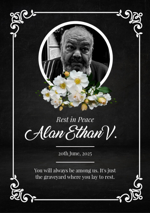 Plantilla de death announcement template | PosterMyWall