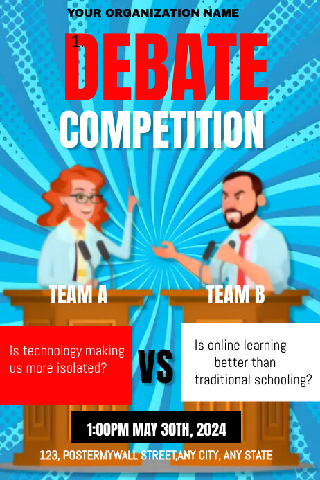 Plantilla de Debate Club | PosterMyWall