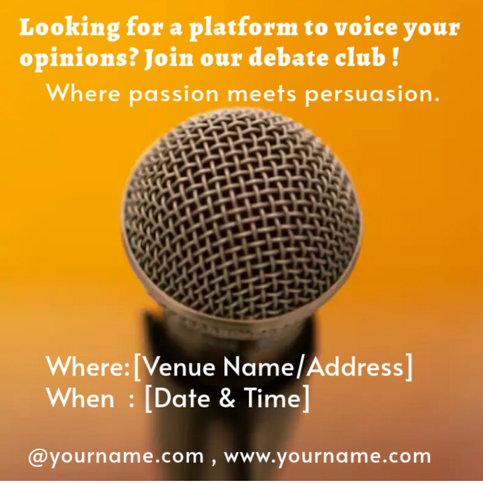 Debate Club Flyer Template | PosterMyWall