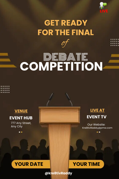 Debate Competition Template | PosterMyWall