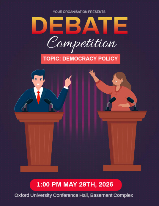 Debate competition flyer Template | PosterMyWall