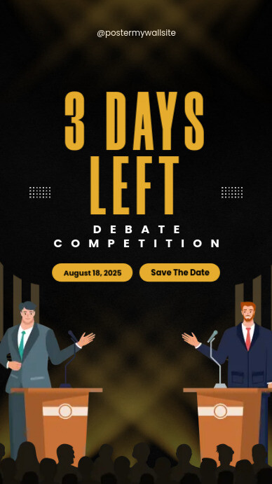 debate competition template | PosterMyWall