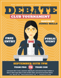 Debate Pattern Design debate club Template | PosterMyWall
