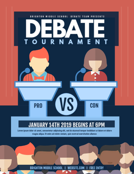 Debate Post Layout Debate Template | PosterMyWall