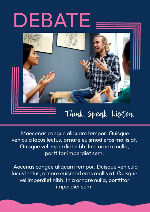 Debate Template | PosterMyWall