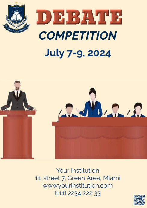 Debate Pattern Design Debate Template | PosterMyWall