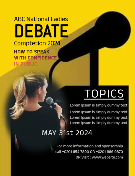Debate Post Layout DEBATE FLYER DESIGN Template | PosterMyWall