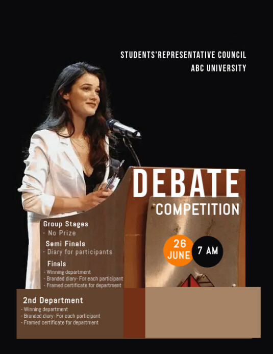 Layout Debate Plantilla de DEBATE FLYER DESIGN | PosterMyWall