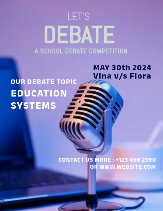 Debate Pattern Design debate flyer design Template | PosterMyWall