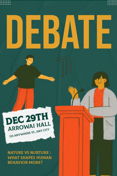 Debate Flyer Template | PosterMyWall